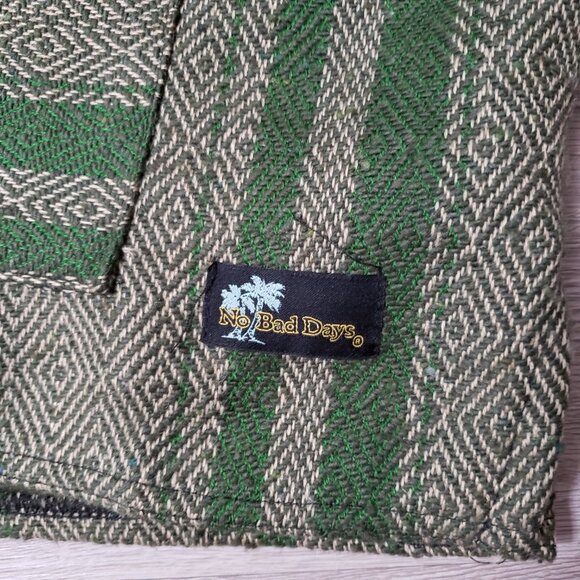 No Bad Days green Baja pullover hoodie casual size XL surf beach drug rug pocket - Picture 6 of 10